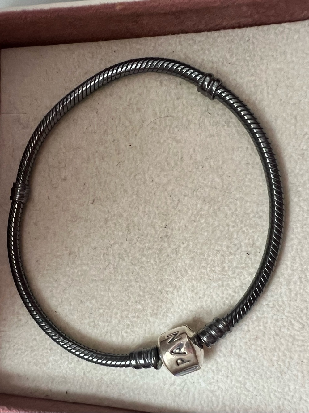 Pandora Oxidized Silver Charm Bracelet